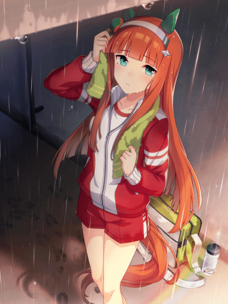 夕立の向こうからのぞく